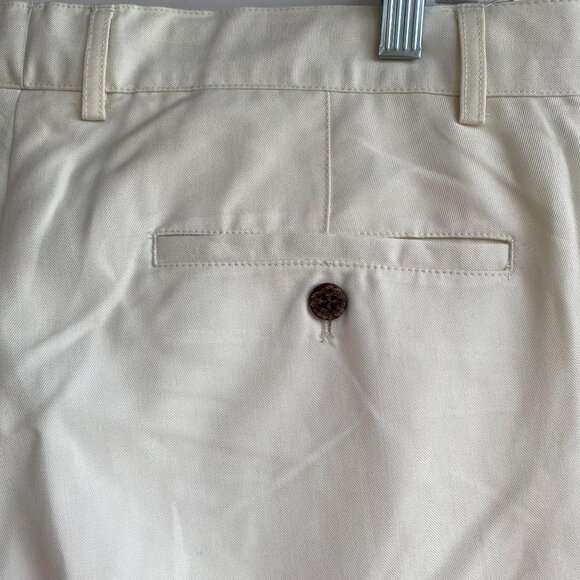 Caribbean Joe Let Go 9 in Mens Pleated Shorts 36 Cream Off White Summer Vacation - Picture 8 of 10